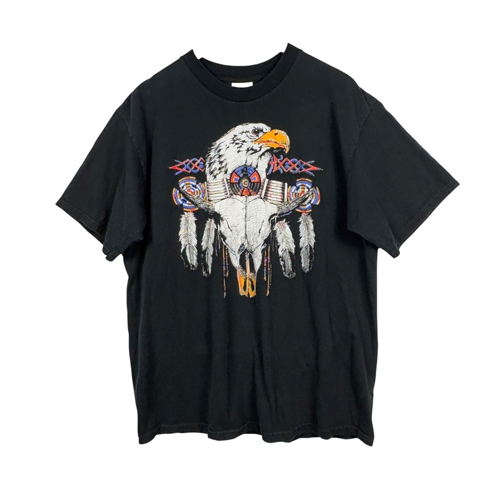 Mens Native American T Shirt Indigenous Art Dream Catcher XL Eagle Spirit